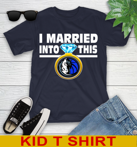 Dallas Mavericks NBA Basketball I Married Into This My Team Sports Youth T-Shirt 2