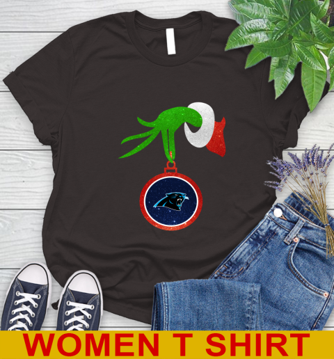 Carolina Panthers Grinch Merry Christmas NFL Football Women's T-Shirt 8