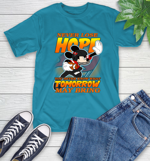 Tampa Bay Buccaneers NFL Football Mickey Disney Never Lose Hope T-Shirt 9