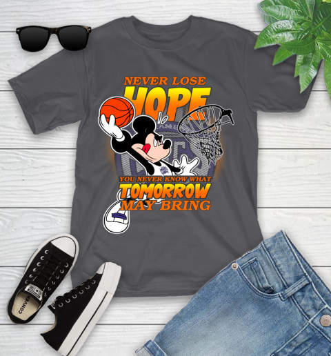 Sacramento Kings NBA Basketball Mickey Disney Never Lose Hope Youth T-Shirt 6