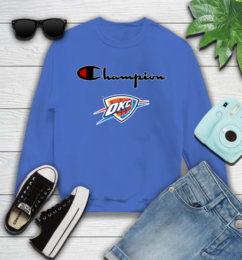 NBA Basketball Oklahoma City Thunder Champion Shirt Youth Sweatshirt 4