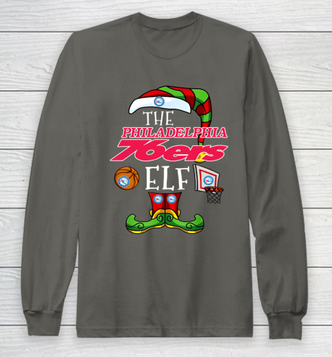 Philadelphia 76ers Christmas ELF Funny NBA Long Sleeve T-Shirt 5