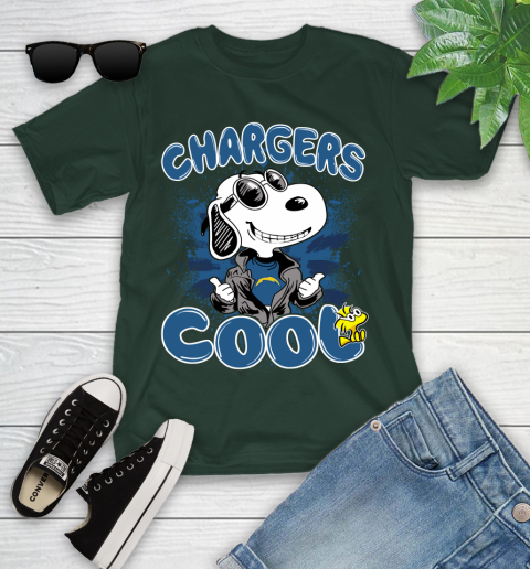 NFL Football Los Angeles Chargers Cool Snoopy Shirt Youth T-Shirt 4