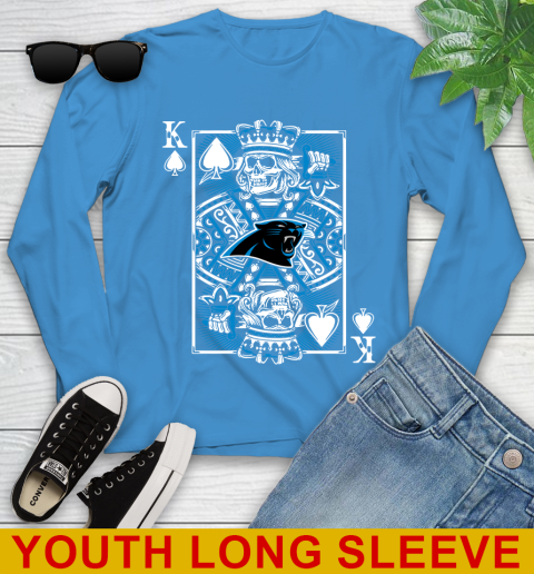 Carolina Panthers NFL Football The King Of Spades Death Cards Shirt Youth Long Sleeve 8