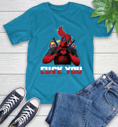 MLB St.Louis Cardinals Deadpool Love You Fuck You Baseball Sports T-Shirt 9