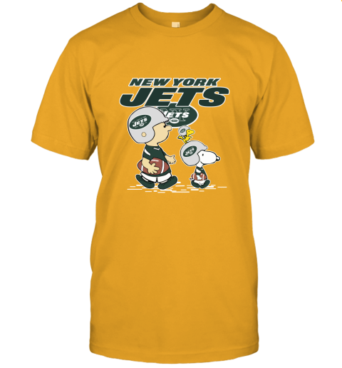 New York Jets Let's Play Football Together Snoopy NFL Unisex Jersey Tee
