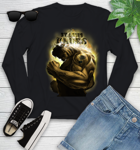 St.Louis Blues NHL Hockey Hulk Marvel Avengers Sports Youth Long Sleeve