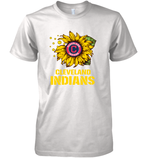 Cleveland Indians Sunflower MLB Baseball Premium Men's T-Shirt
