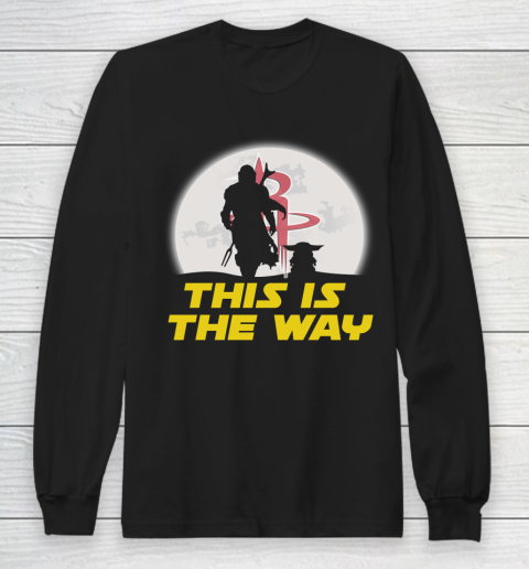 Houston Rockets NBA Basketball Star Wars Yoda And Mandalorian This Is The Way Long Sleeve T-Shirt