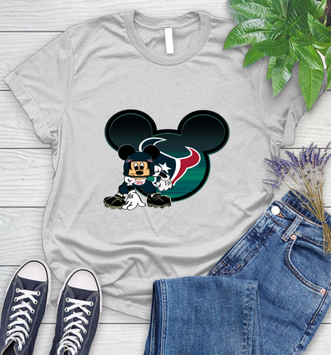 NFL Houston Texans Mickey Mouse Disney Football T Shirt Women's T-Shirt