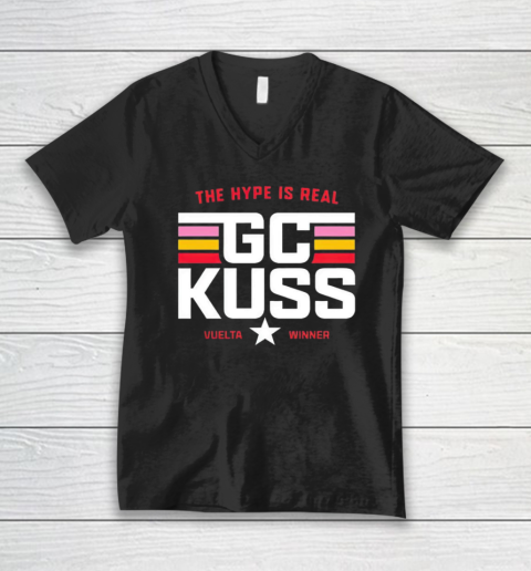 GC Kuss Shirt The Hype Is Real GC Kuss Vuelta Winner V-Neck T-Shirt