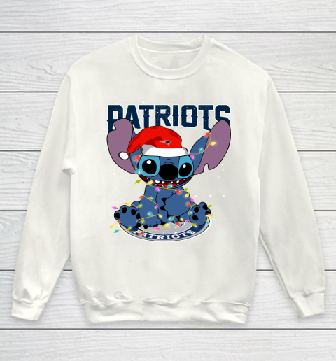 New England Patriots NFL Football noel stitch Christmas Youth Sweatshirt