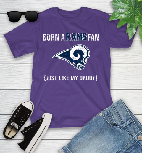 NFL Los Angeles Rams Football Loyal Fan Just Like My Daddy Shirt Youth T-Shirt 3
