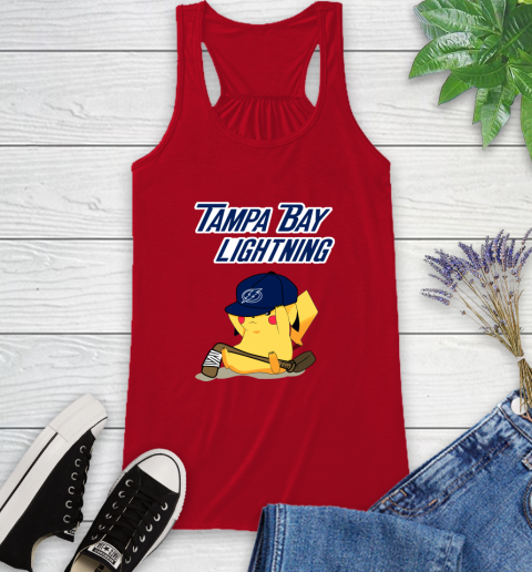 NHL Pikachu Hockey Sports Tampa Bay Lightning Racerback Tank 6