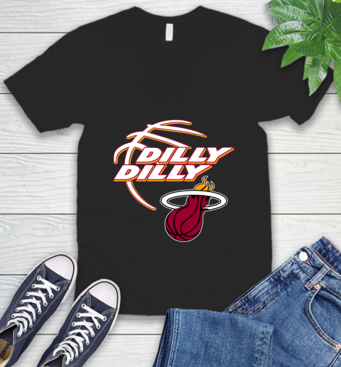 NBA Miami Heat Dilly Dilly Basketball Sports V-Neck T-Shirt 2