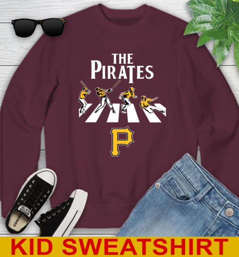 MLB Baseball Pittsburgh Pirates The Beatles Rock Band Shirt Youth Sweatshirt 4