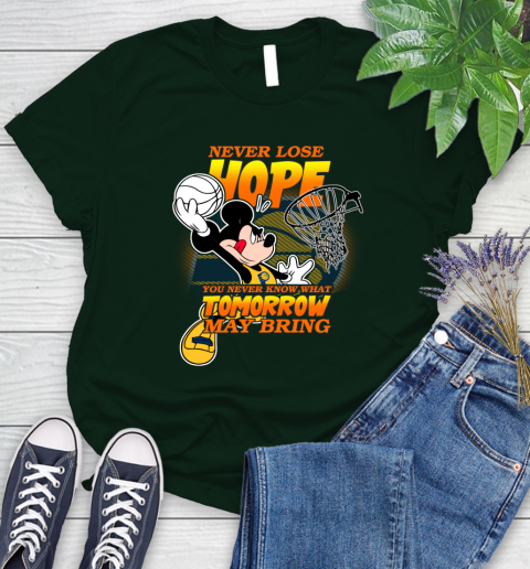 Indiana Pacers NBA Basketball Mickey Disney Never Lose Hope Women's T-Shirt 6