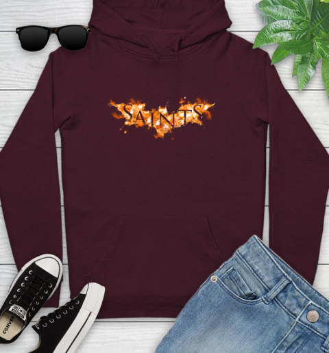 NFL New Orleans Saints Batman Logo DC Football Sports Shirt Youth Hoodie 7
