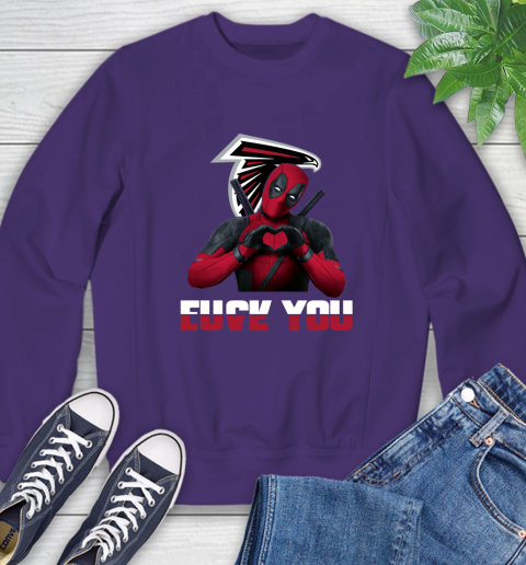 NHL Atlanta Falcons Deadpool Love You Fuck You Football Sports Sweatshirt 4