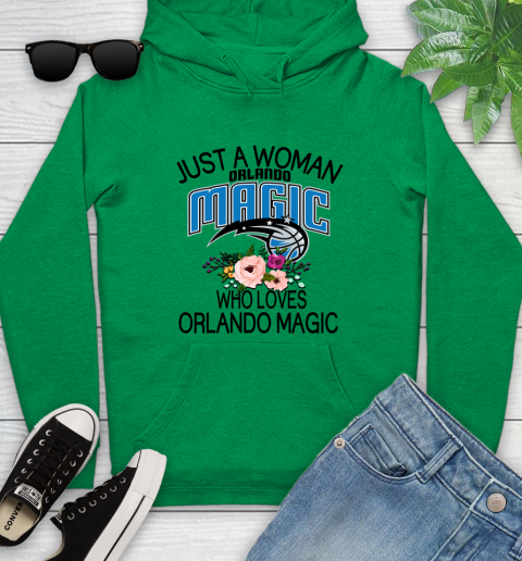NBA Just A Woman Who Loves Orlando Magic Basketball Sports Youth Hoodie 5