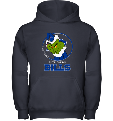 wvgu i hate people but i love my buffalo bills grinch nfl youth hoodie 43 front navy