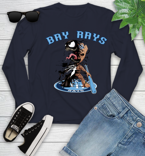 MLB Tampa Bay Rays Baseball Venom Groot Guardians Of The Galaxy Youth Long Sleeve 3