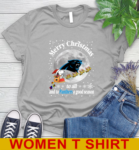 Carolina Panthers Merry Christmas To All And To Panthers A Good Season NFL Football Sports Women's T-Shirt 5