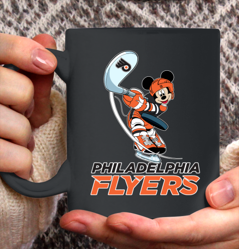 NHL Hockey Philadelphia Flyers Cheerful Mickey Mouse Shirt Ceramic Mug 11oz