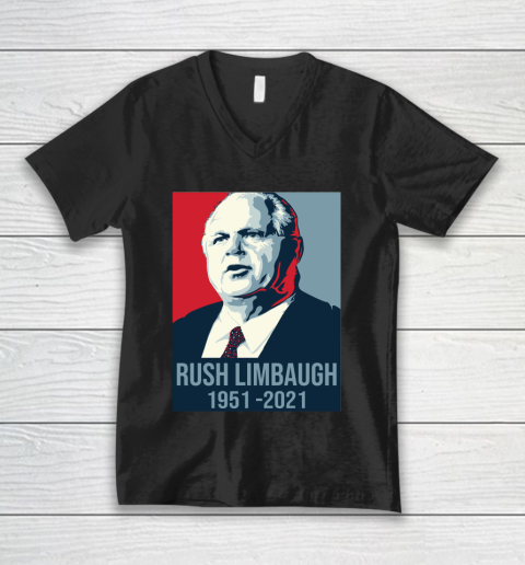 Rush Limbaugh 1954 2021 V-Neck T-Shirt