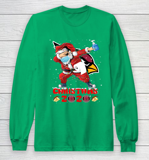 Arizona Cardinals Funny Santa Claus Dabbing Christmas 2020 NFL Long Sleeve T-Shirt 4