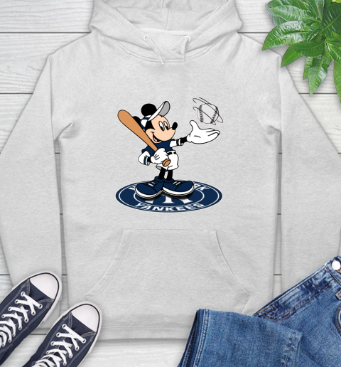 MLB Baseball New York Yankees Cheerful Mickey Disney Shirt Hoodie 2