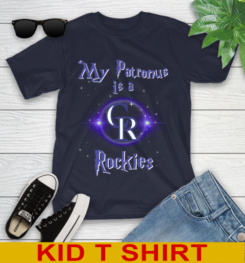 MLB Baseball Harry Potter My Patronus Is A Colorado Rockies Youth T-Shirt 2