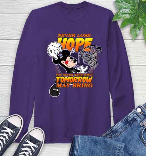 Brooklyn Nets NBA Basketball Mickey Disney Never Lose Hope Long Sleeve T-Shirt 5
