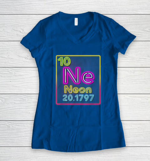 Neon Element Of The Chemistry Periodic Table For Scientists Women's V-Neck T-Shirt 5