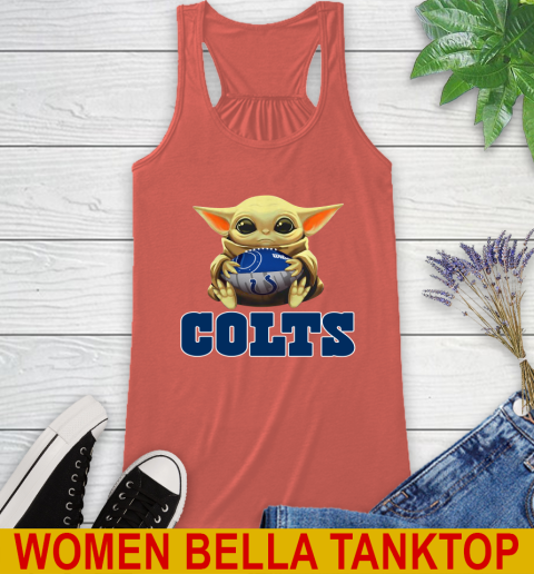 NFL Football Indianapolis Colts Baby Yoda Star Wars Shirt Racerback Tank 4