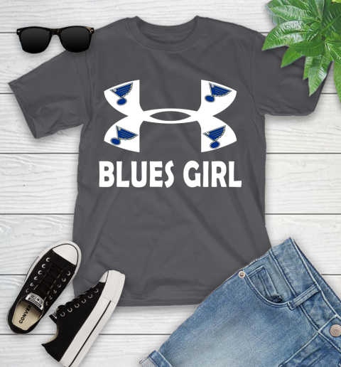 NHL St.Louis Blues Girl Under Armour Hockey Sports Youth T-Shirt 6