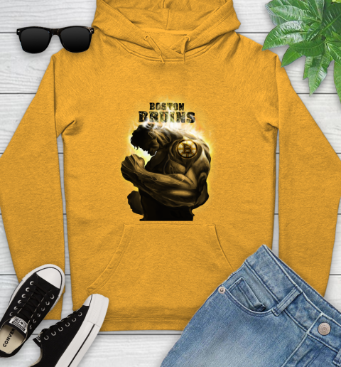 Boston Bruins NHL Hockey Hulk Marvel Avengers Sports Youth Hoodie 3 Boston Bruins NHL Hockey Hulk Marvel Avengers Sports Youth Hoodie - Image 3