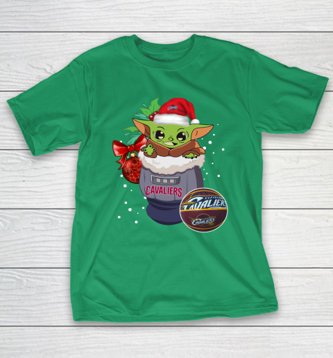 Cleveland Cavaliers Christmas Baby Yoda Star Wars Funny Happy NBA T-Shirt