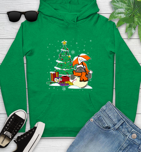 Miami Marlins MLB Baseball Cute Tonari No Totoro Christmas Sports Youth Hoodie 9