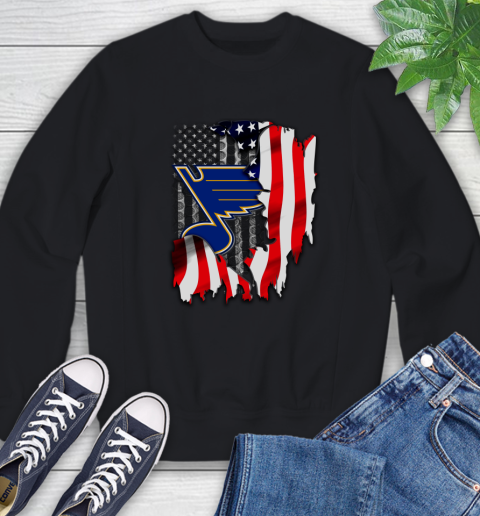 St.Louis Blues NHL Hockey American Flag Sweatshirt