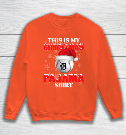 Detroit Tigers This Is My Christmas Pajama Shirt MLB Sweatshirt - Image 4