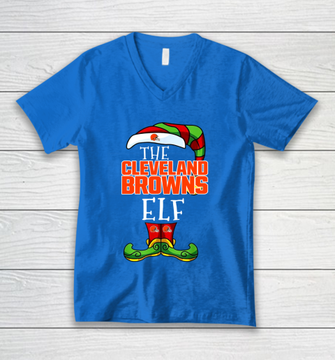 Cleveland Browns Christmas ELF Funny NFL V-Neck T-Shirt 5