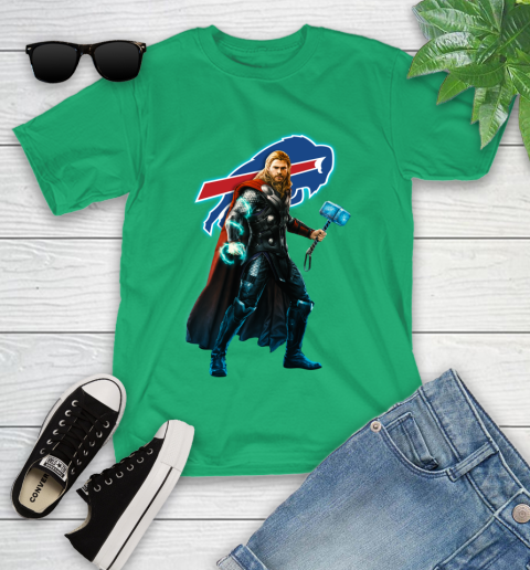 NFL Thor Avengers Endgame Football Buffalo Bills Youth T-Shirt 6