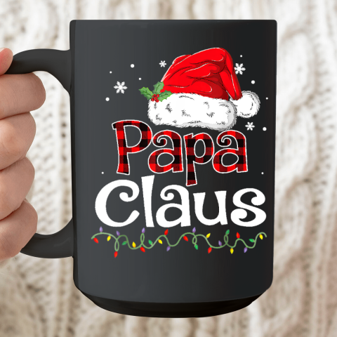 Papa Claus Santa Funny Christmas Pajama Matching Family Ceramic Mug 15oz