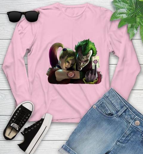 Washington Nationals MLB Baseball Joker Harley Quinn Suicide Squad Youth Long Sleeve 11 Washington Nationals MLB Baseball Joker Harley Quinn Suicide Squad Youth Long Sleeve - Image 11