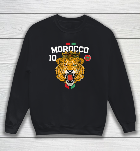 Morocco Lion Flag Sport Soccer Jersey Tee Football Proud Sweatshirt