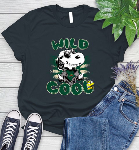 NHL Hockey Minnesota Wild Cool Snoopy Shirt Women's T-Shirt 6