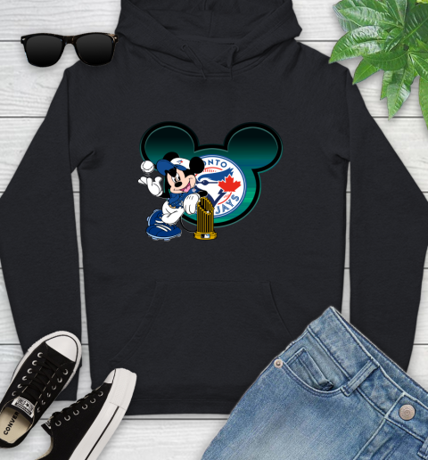 MLB Toronto Blue Jays The Commissioner's Trophy Mickey Mouse Disney Youth Hoodie 2