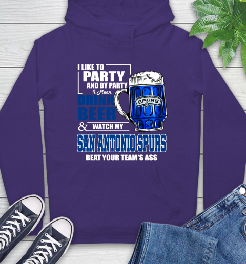 NBA Drink Beer and Watch My San Antonio Spurs Beat Your Team's Ass Basketball Hoodie 5
