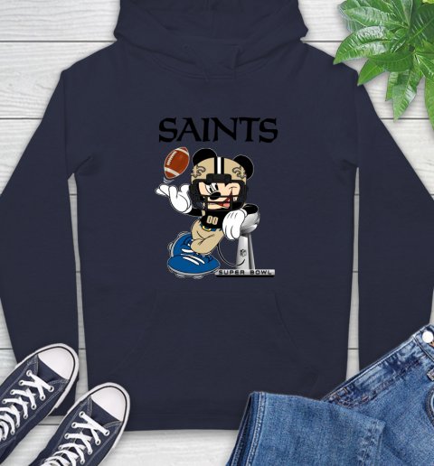 NFL New Orleans Saints Mickey Mouse Disney Super Bowl Football T Shirt Hoodie 4